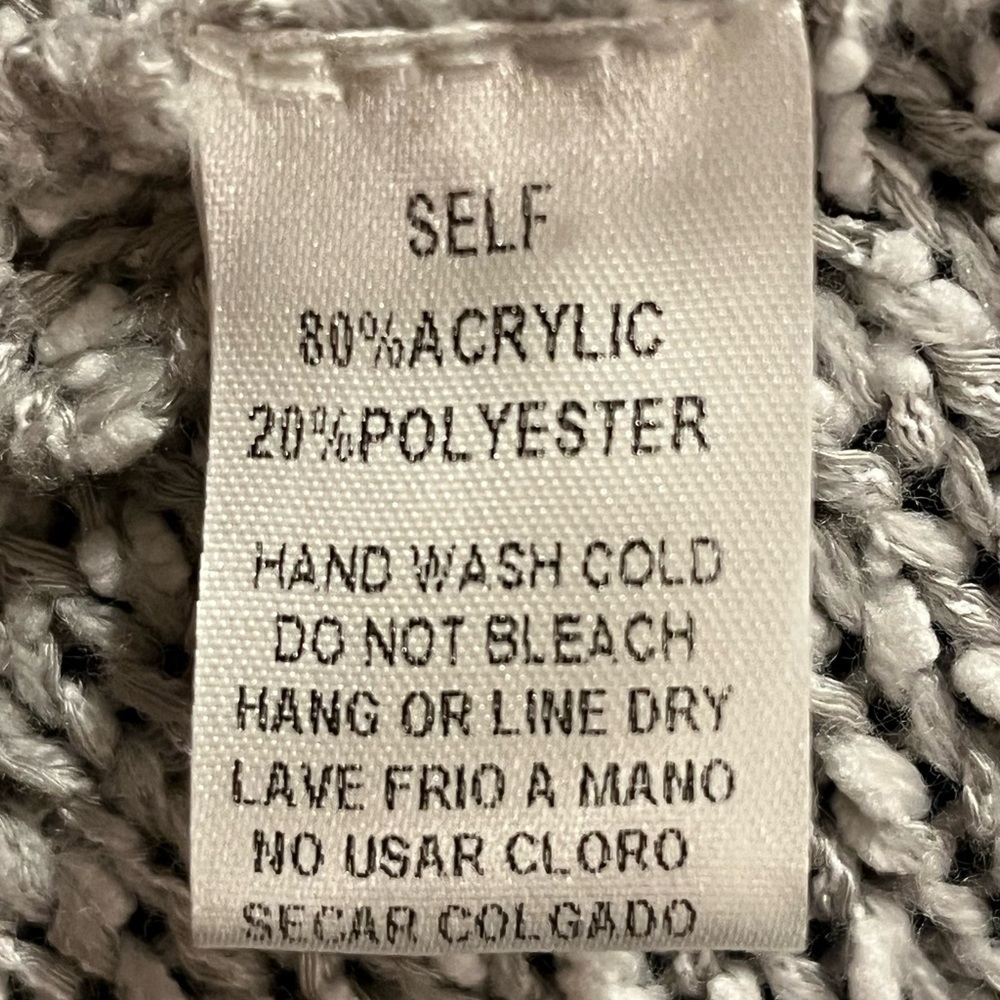 Easel Multicolor Crew Ragland Sleeve Rounded hem, Knit Sweater, size Large - Picture 7 of 9
